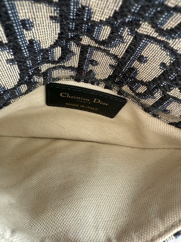 Authentifizierte Christian Dior schräge blaue Monogramm Sattel Schulter Crossbody Tasche - Bild 9 von 13