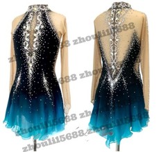 New ice figure skating dress Baton rotating dress custom size