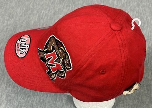 U of Maryland Terps Baseball Hat Red Logo Rhinestones Collegiate Headwear NEW - Picture 3 of 11