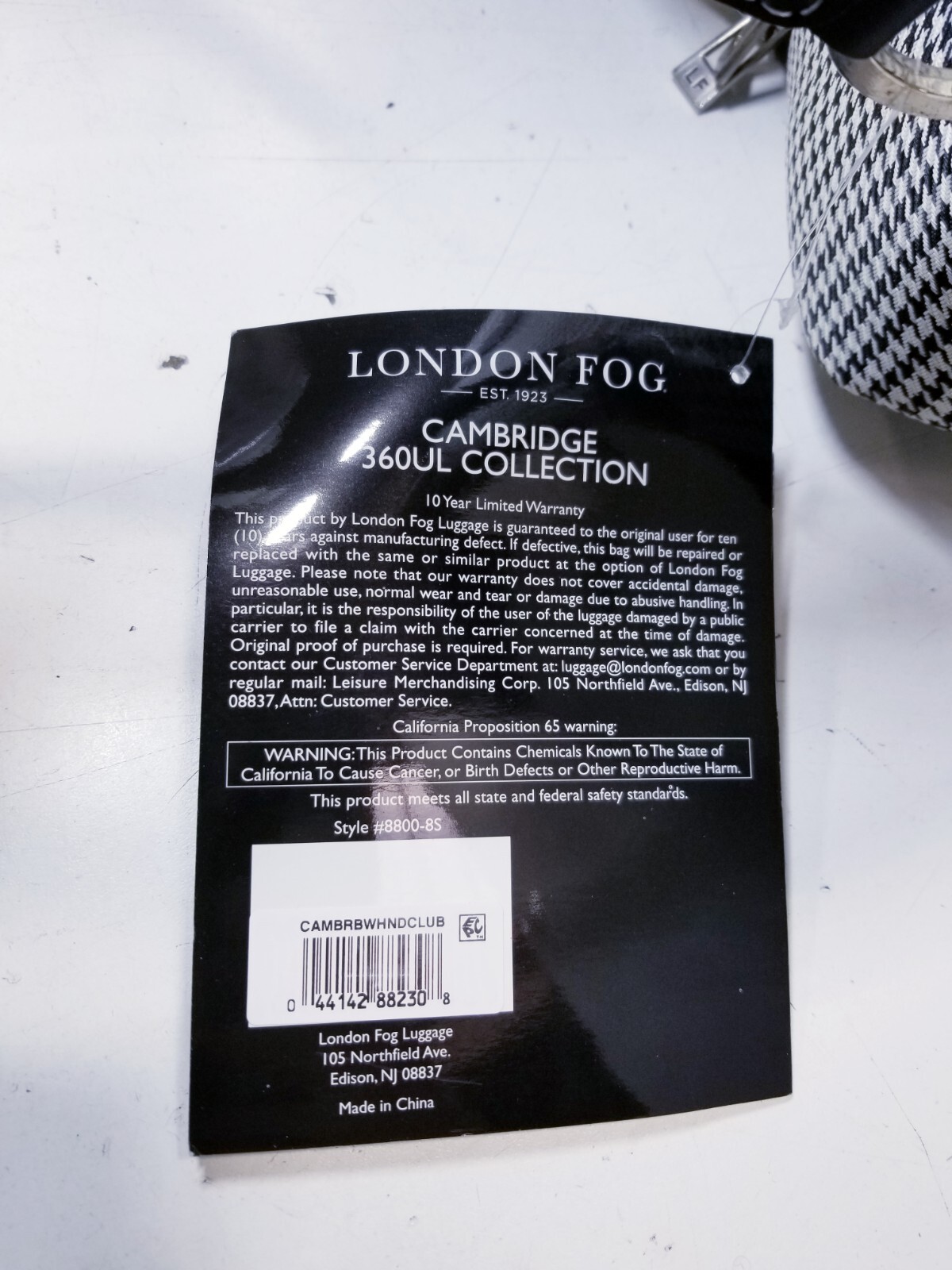 LONDON FOG CAMBRIDGE 360UL 20" WHEELED CLUB BAG