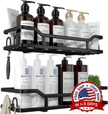 Paquete De 2 Estantes De Ducha Para Ba o Con Ganchos Para Ba o Y Cocina NEW US.