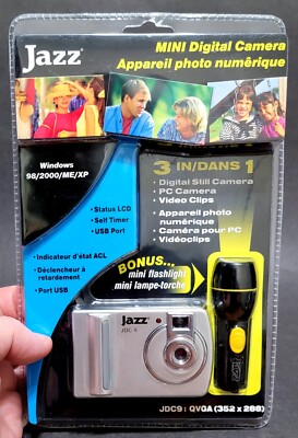 Early 2000s Jazz Mini QVGA Digital Camera Silver JDC9 New Sealed