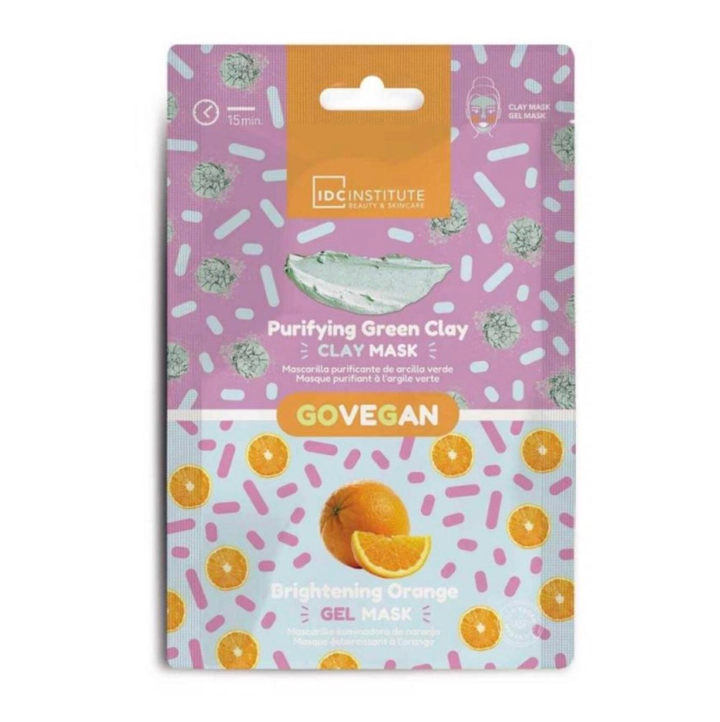 IDC Institute Skincare Essentials Duo Mask Green Clay&Orange