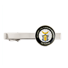Us Army 17th Cavalry Brigade Military Veteran Tie Clip Tie Bar Gift