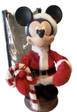 Vintage Disney Santa’s Best Christmas Mickey Mouse Candy Cane Animatronic 1996
