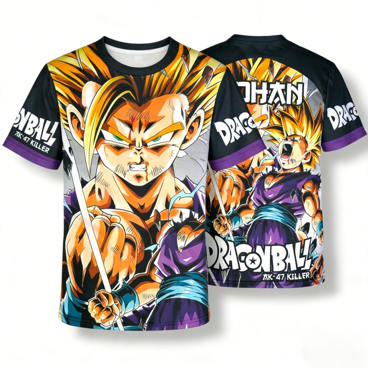 Maillot Football Son Gohan Super Sayan 2 T-shirt Dragon Ball Ssj2 Vêtement Spor