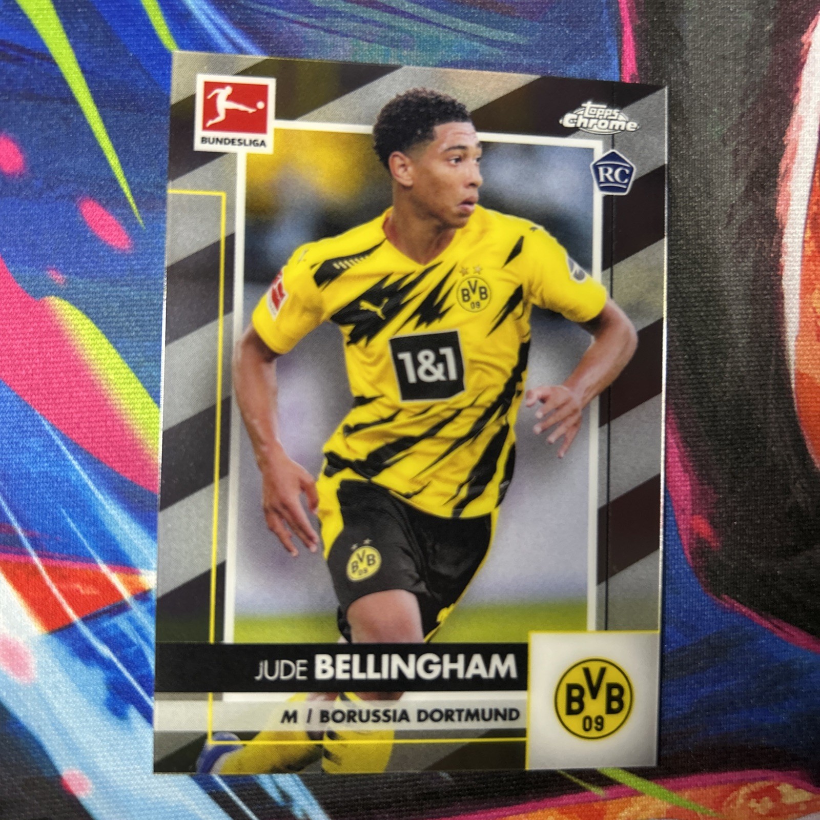 Jude Bellingham Rookie Topps Chrome Bundesliga 2020-21 #31 Dortmund Soccer view 3