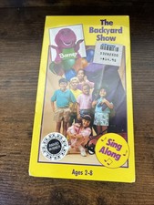 Barney The Backyard Show VHS Tape 1992 Lyons White Tape Songs Video Rare Film