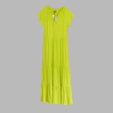 Joe Browns Lime Yellow Tiered Boho Jersey Maxi Dress | UK 12 | New