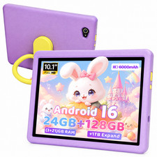 2026 New Kids Tablet 10 inch Android 16 Tablet 24GB 128GB Wifi 6 GMS Shockproof
