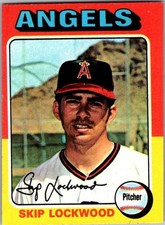 1975 Topps Mini Baseball - Skip Lockwood #417 - California Angels   B