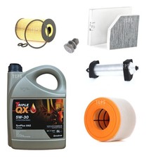 FULL SERVICE KIT FOR AUDI A6 AVANT 2.0 TDI ULTRA MK4 5L OIL & ALL FILTERS & PLUG