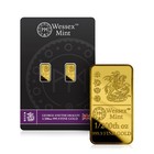 Wessex Mint Saint George & the Dragon 1/200th oz 0.15 g Gold Bullion Bar x 2