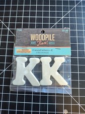 Hobby Lobby Woodpile 1.75  Wood Letters 4 Pieces Of Letter K Still Sealed New