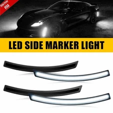 Front Rear LED White Side Marker Light Set For 2014-2019 Chevrolet Corvette C7
