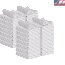 100 Pack of Durable 12x14 Cotton Cleaning Towels - Eco-Friendly Reusable Rags