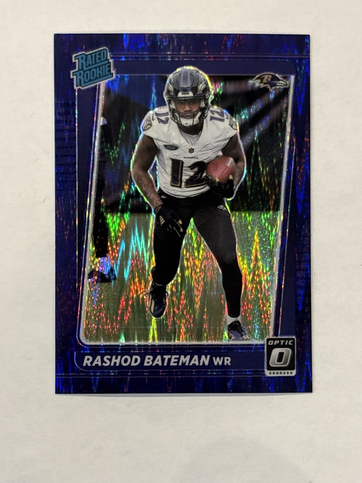2021 Panini Optic Rated Rookie Rashod Bateman #210 Purple Shock Prizm (RC)2