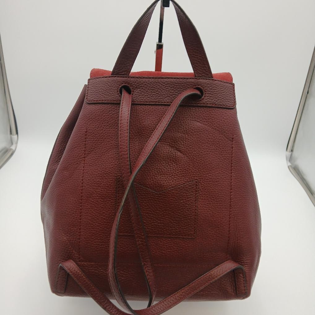 MICHAEL KORS MAROON BACKPACK PEBBLED LEATHER (101… - image 5