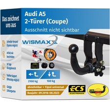ANHÄNGERKUPPLUNG abnehmbar für Audi A5 F53, F5P 16-23 +13pol E-Satz ABE
