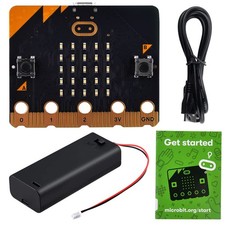 BBC Microbit V2.2 Board, Micro USB Cable, Battery Holder, Coding, Programming
