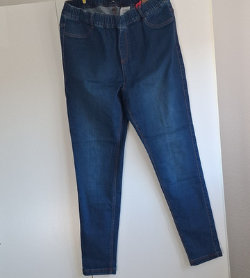 Love Denim Jenny Damen Jeans Slim Blau Größe 46 elastischer Bund Five-Pocket