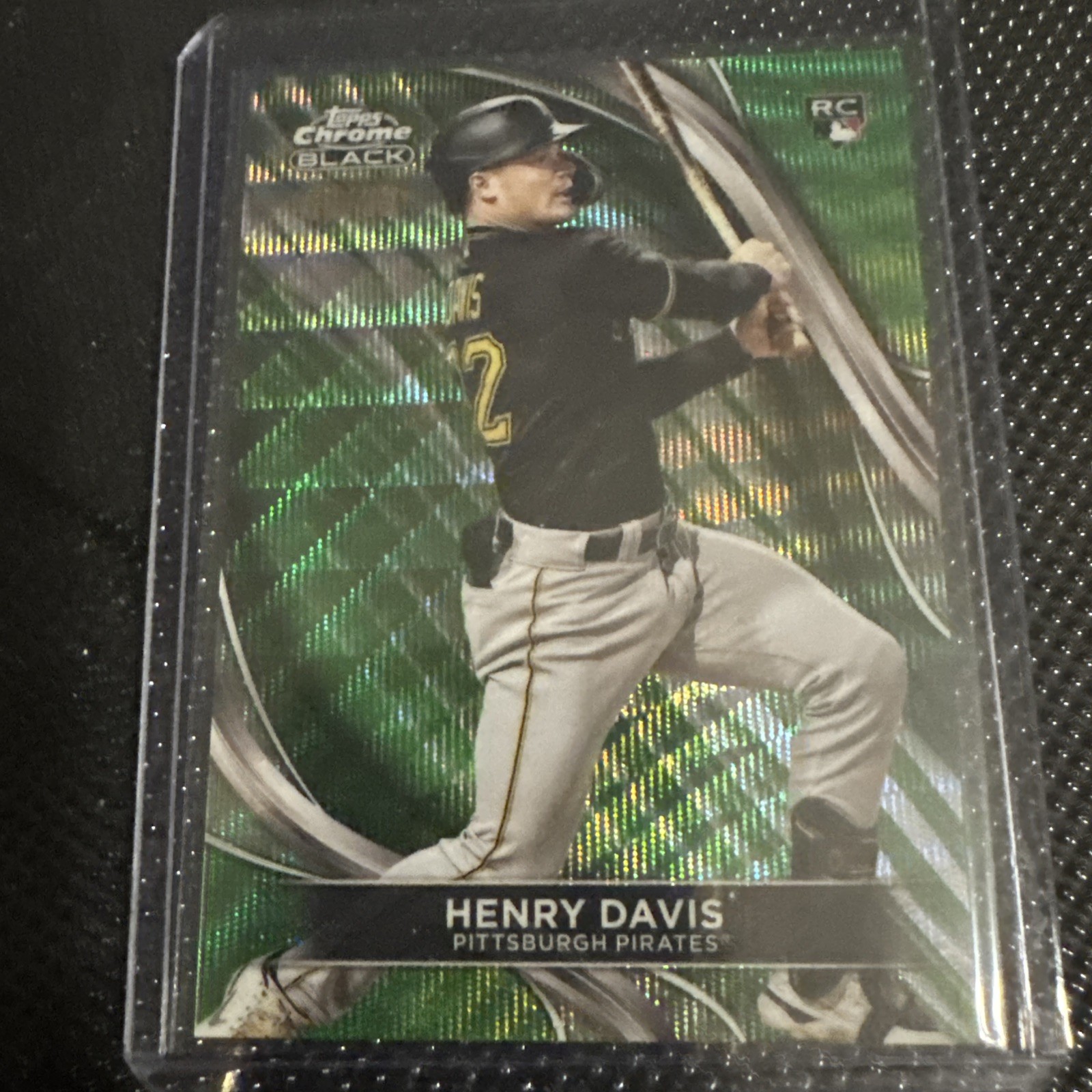 2024 Topps Chrome Black - Henry Davis #41 Green Refractor /99 (RC)