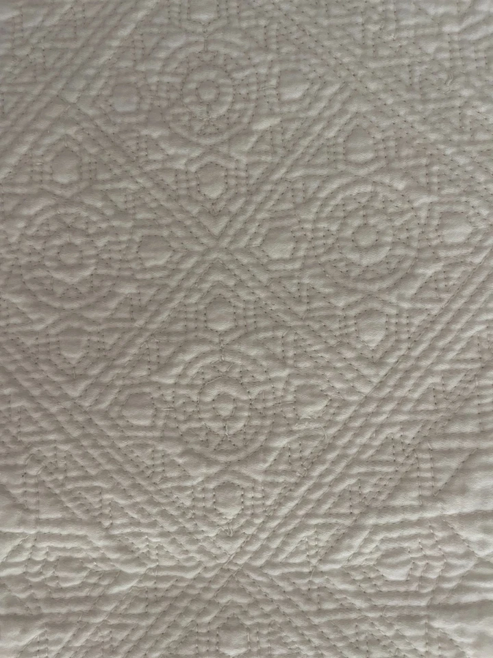 Ralph Lauren Crema Bordado Edredón Cobertor Completo/Reina 88" x 84" Foto 2 de 4