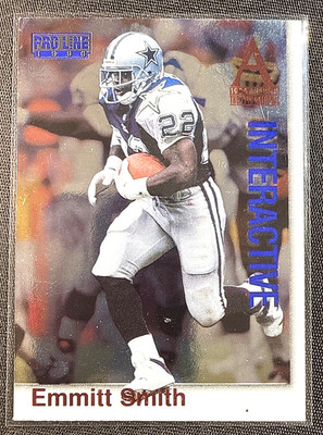 1996 Pro Line National Interactive #1 Emmitt Smith Unscratched Dallas Cowboys