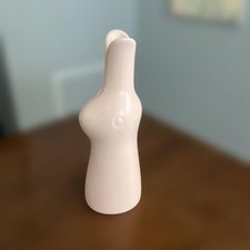 Makoto Kagoshima ZUAN & ZOKEI Rabbit Vase Pink Hasami Ware Rare Ceramic Japan