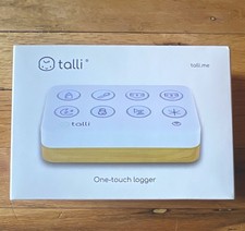 talli One-Touch Logger Baby Care Tracking Device, White with Wood Base