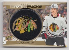 2020-21 Upper Deck Trilogy Signature Pucks Team Logo Dylan Strome Auto /21