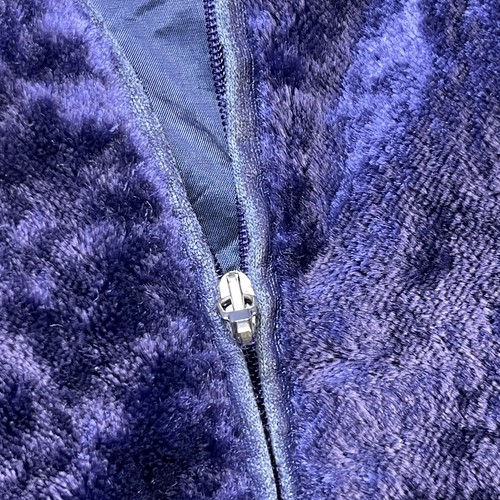Purple Crushed Velvet Zip Up Bomber Jacket - Picture 4 of 4