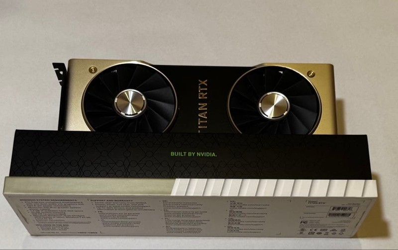 NVIDIA TITAN RTX GPU Graphics Card 24GB GDDR6 Used with Box and Accessories