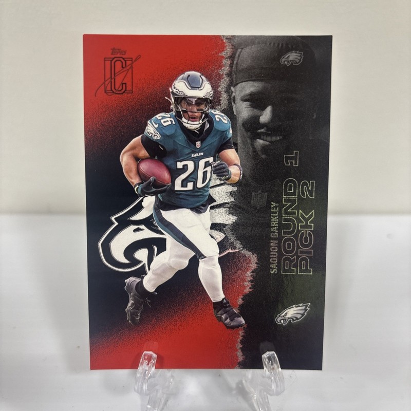 2025 Topps Signature Class #43 Saquon Barkley Red & Black