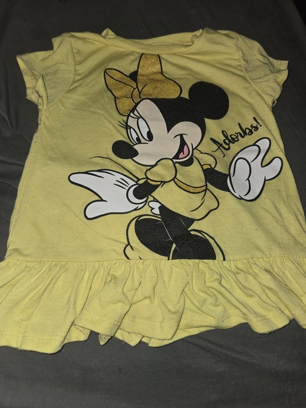 Disney Minnie Mouse Girls Shirt Size 6  Short Sleeve
