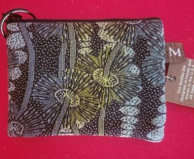 Maruca Handmade Limited Edition Coin Purse 5'' X 3 3/4'' W Attatched Key Ring 