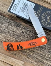 CASE XX *a SFO 2025 SASQUATCH ORANGE SYNTHETIC SMOOTH SOD BUSTER JR KNIFE KNIVES