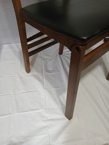 Sedia pieghevole STAKMORE in legno massello nera imbottita retrò anni 70 vintage originale - Foto 10 di 22