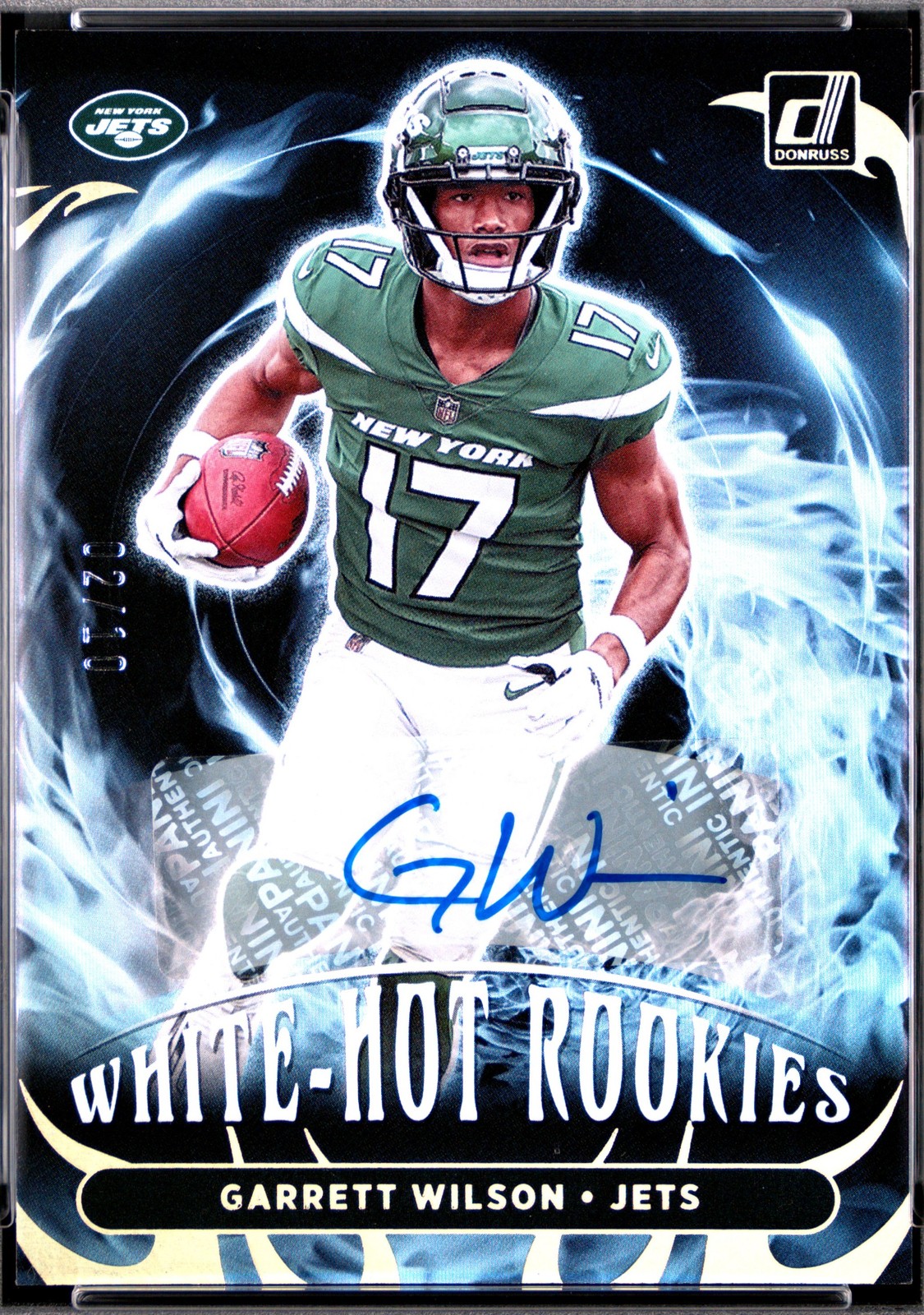 Garrett Wilson Panini Donruss White Hot Rookies #WHR3 Autograph