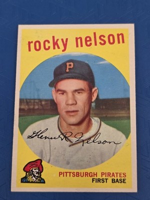 1959 Topps #446 Rocky Nelson Pittsburgh Pirates BASEBALL Card 4L