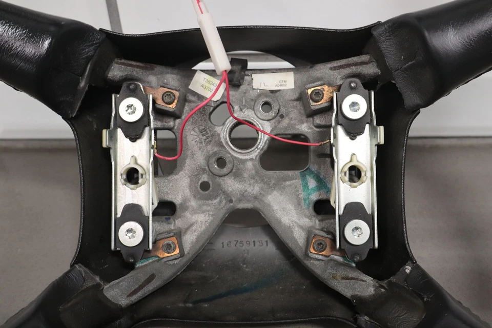 Volante de cuero negro 99-02 Chevy GMC Sierra Silverado GMT800 OEM Foto 2 de 4