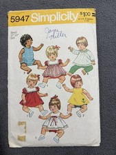 Vintage 1973 Simplicity 5947 Doll Sewing Patt...