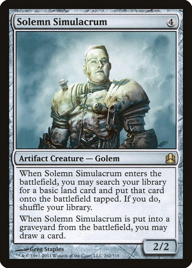 MTG Magic the Gathering Solemn Simulacrum (262/320) Commander LP