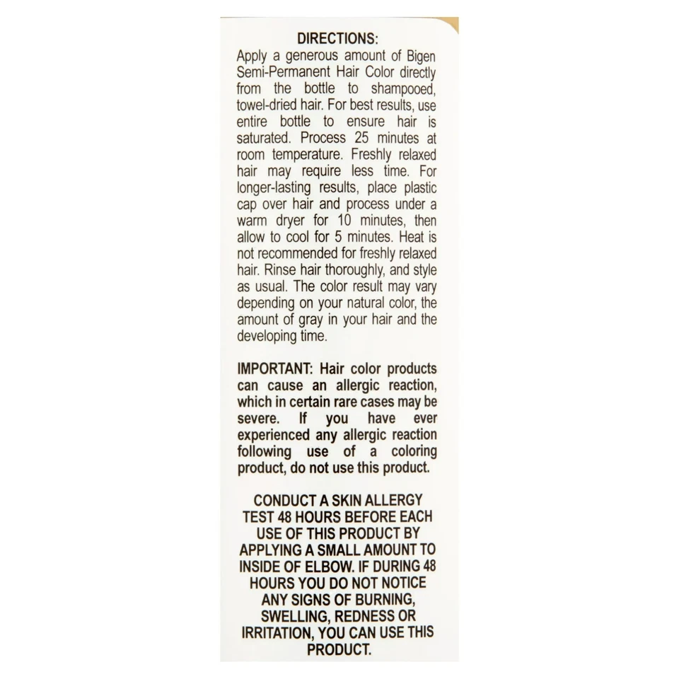 BIGEN Semi Permanent Hair Color JB1 Jet Black, 3 oz., Female, Adult - Image 4 of 4