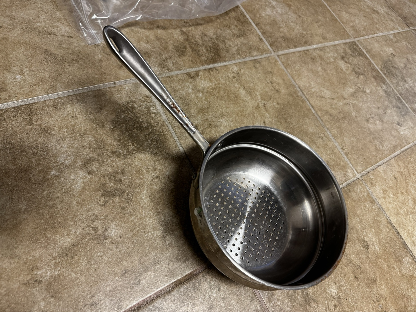 All-Clad 3-4 Quart Saucepan Steamer Insert-image