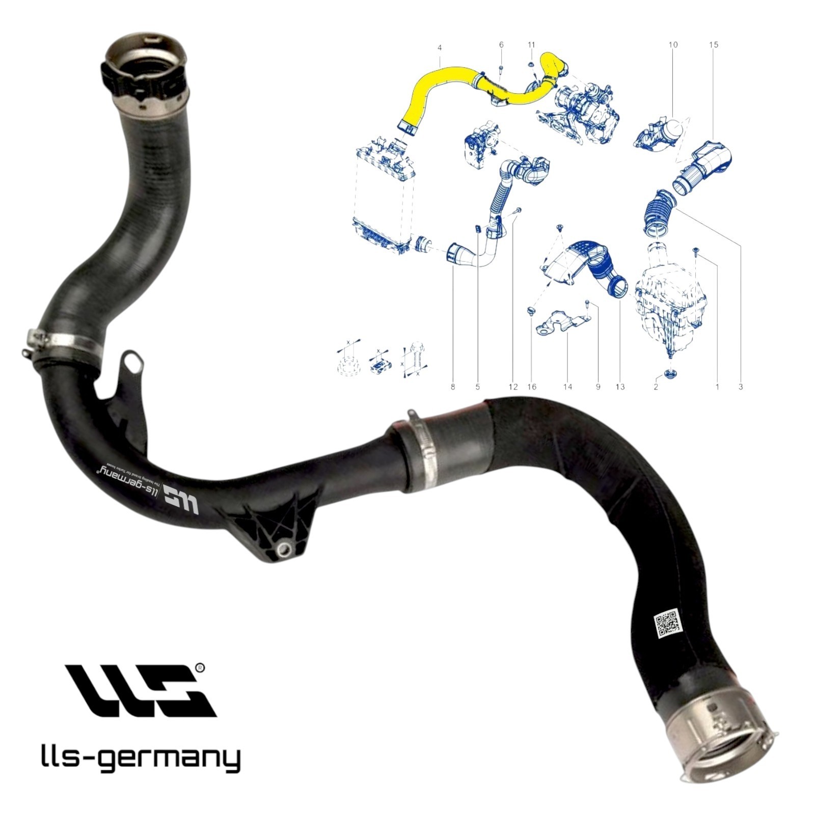 Turbo Charge Air Hose For Dacia Sandero Jogger Logan 1.0 TCe 144601956R