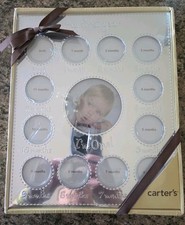 BRAND NEW Carter  s My First Year Silver Picture Frame I'm One Free Shipping