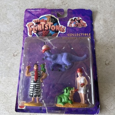 The Flintstones Movie Collectible PVC Figures 3 Pack Mattel 1993 Fred Wilma Dino