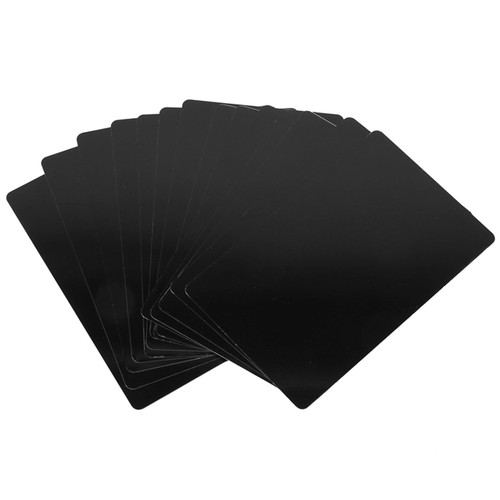 100 StüCk Schwarze Aluminium Legierung Karte Gravur Metall GeschäFt Besuch 3123 - Afbeelding 5 van 6