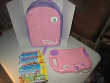 My First LeapPad Learning System w/ 3 Books And Backpack Tested Pink Purple